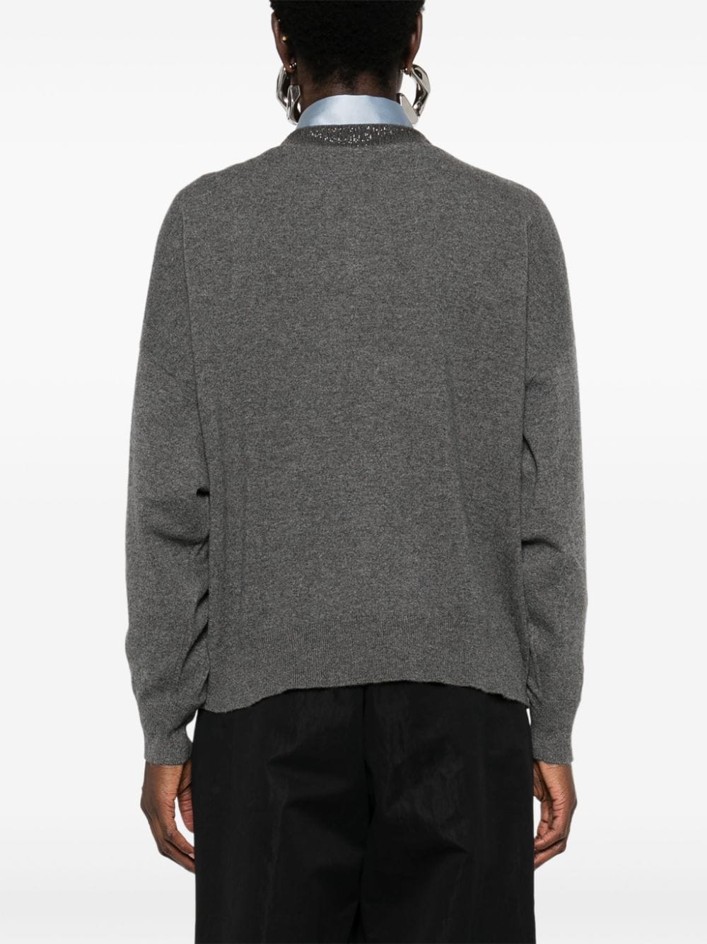 Brunello Cucinelli BRUNELLO CUCINELLI- Cashmere V-necked Sweater