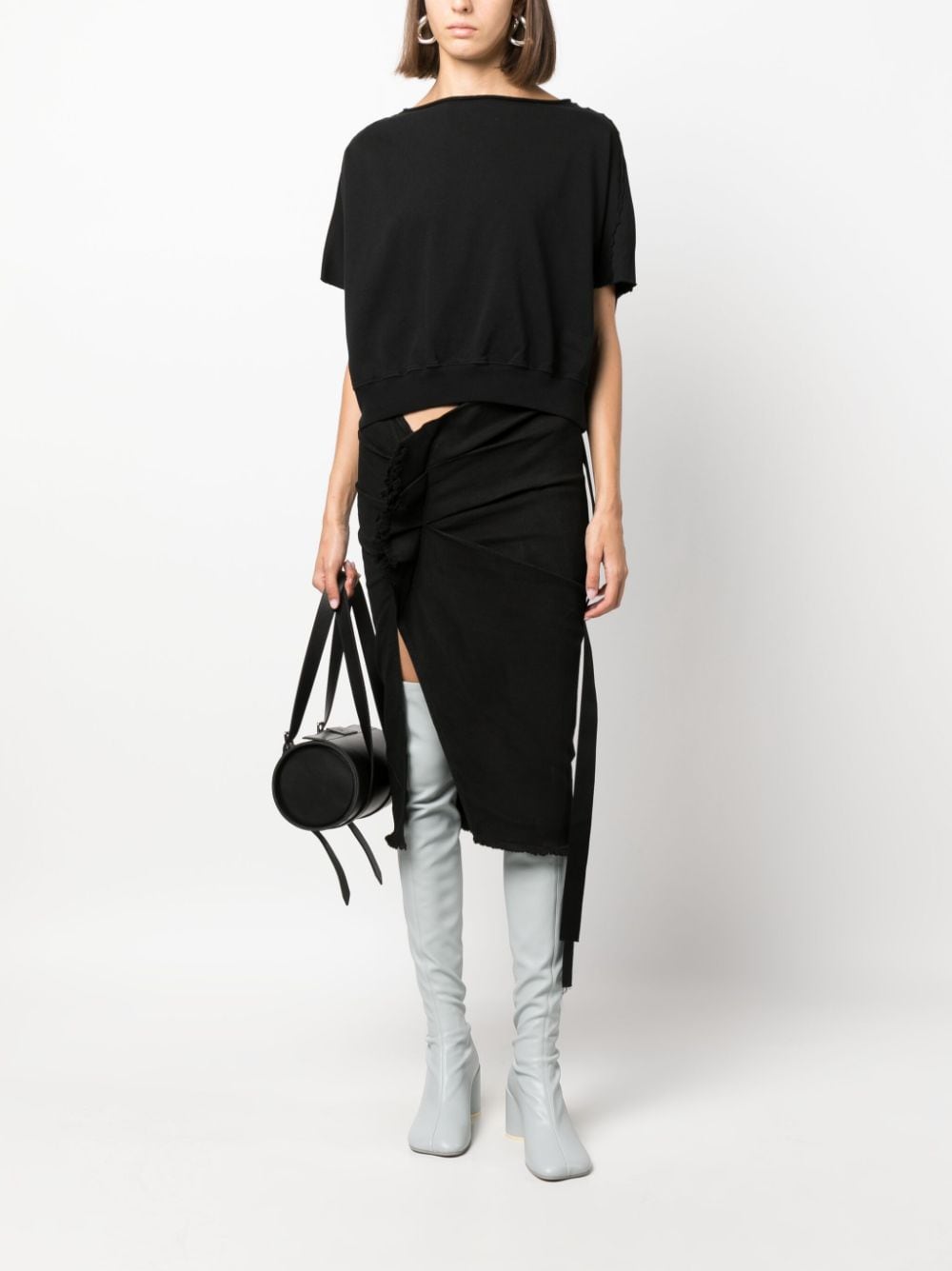 Rick Owens Drkshdw RICK OWENS DRKSHDW- Denim Midi Skirt