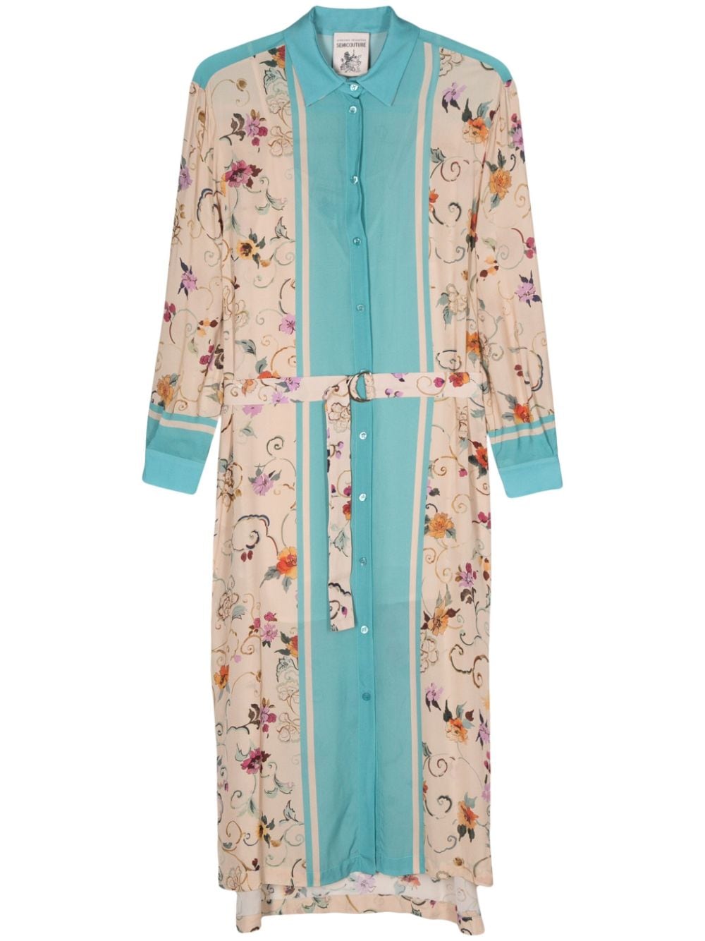 Semicouture SEMICOUTURE- Phipa Flower Print Shirt Dress