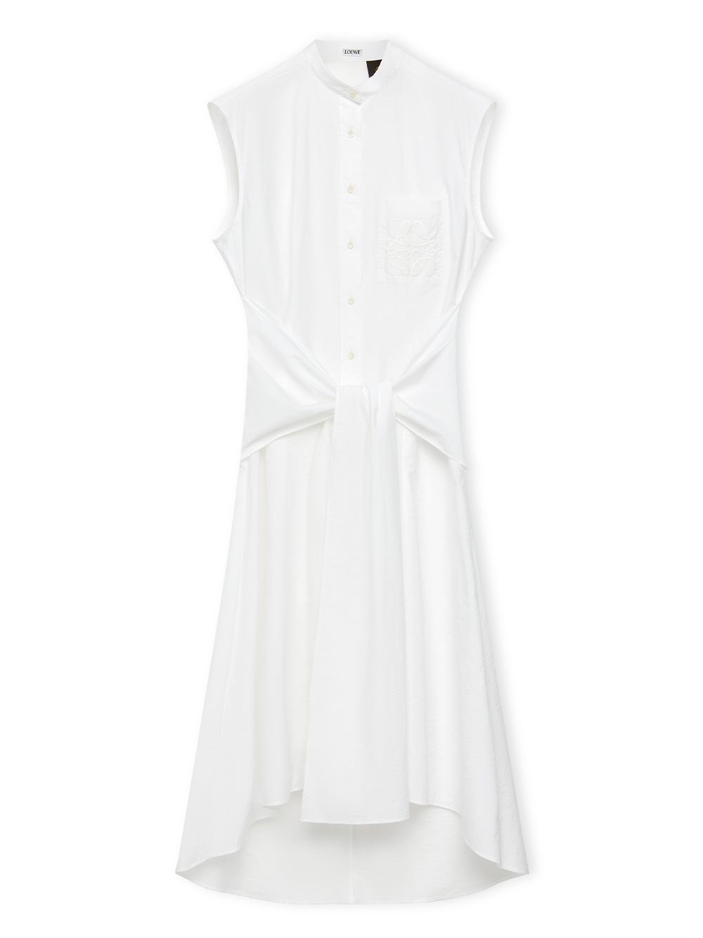 Loewe Paula's Ibiza LOEWE PAULA'S IBIZA- Knot Detail Cotton Midi Shirt Dress