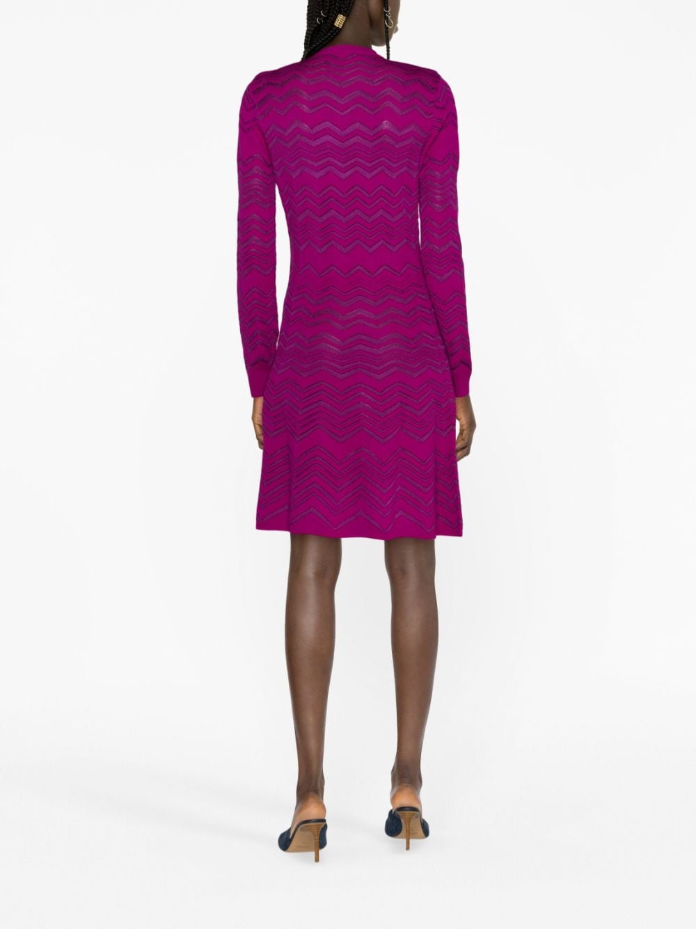 Missoni MISSONI- Chevron Wool Blend Short Dress