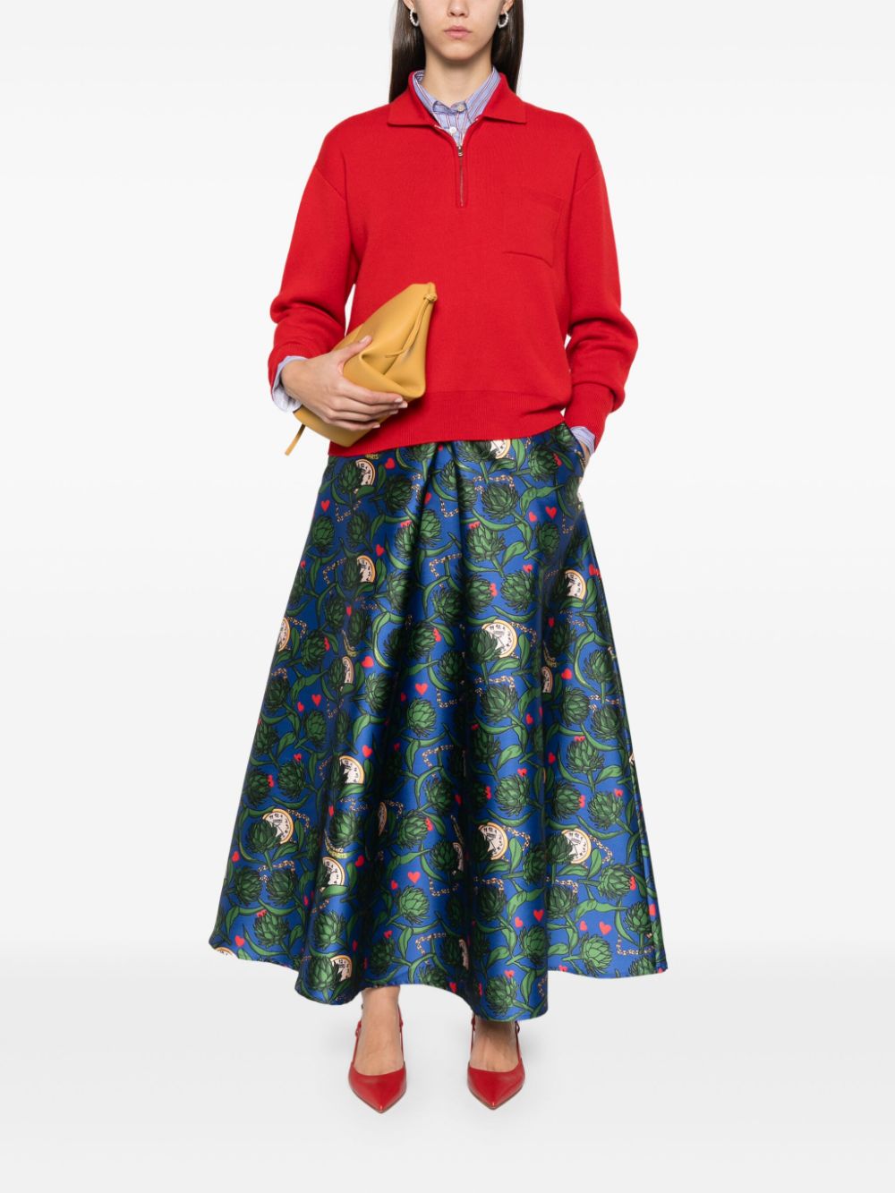 Alessandro Enriquez ALESSANDRO ENRIQUEZ- Printed Long Skirt