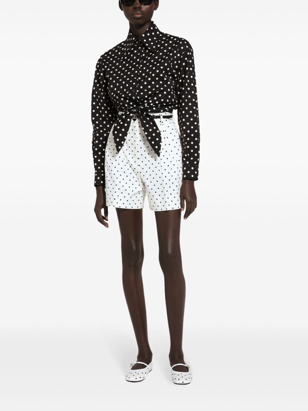 Dolce & Gabbana DOLCE & GABBANA- Dots Print Cotton Shirt