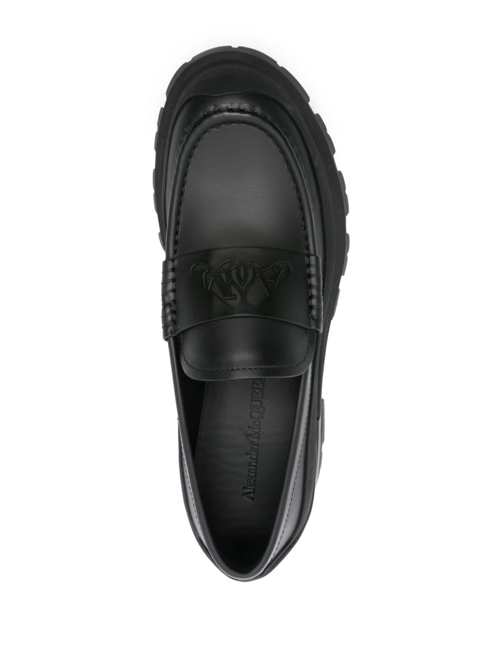 Alexander McQueen ALEXANDER MCQUEEN- Seal Logo Leather Loafers