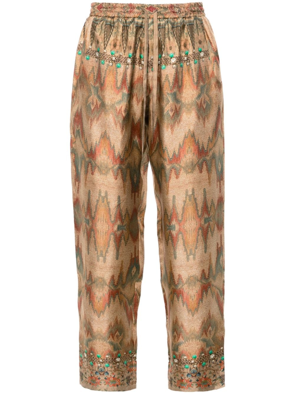 Pierre-Louis Mascia PIERRE-LOUIS MASCIA- Printed Silk Trousers