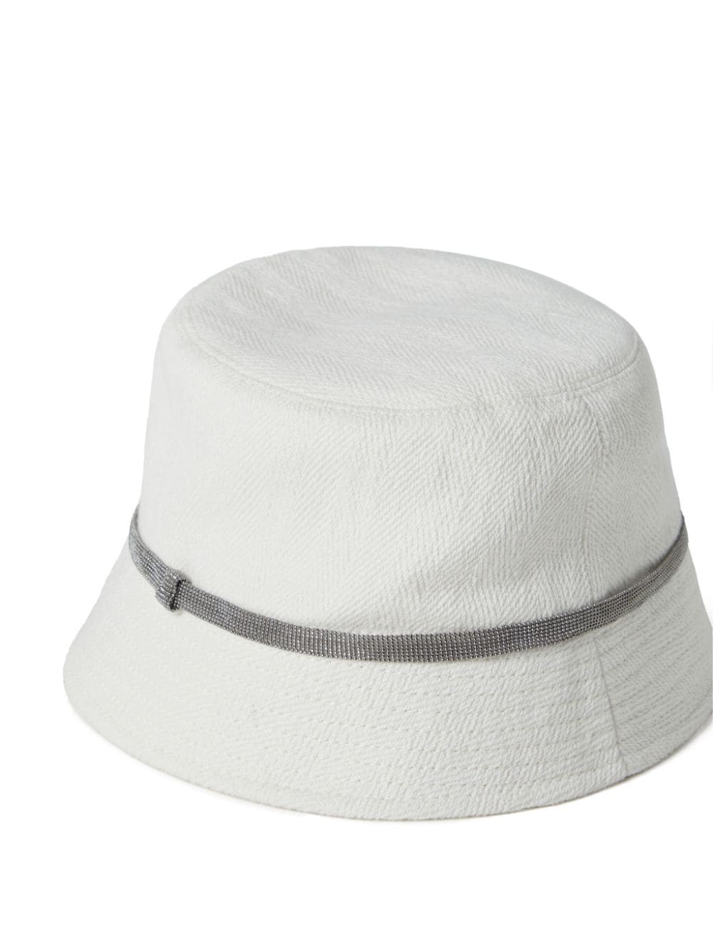 Brunello Cucinelli BRUNELLO CUCINELLI- Linen And Cotton Bucket Hat With Shiny Details