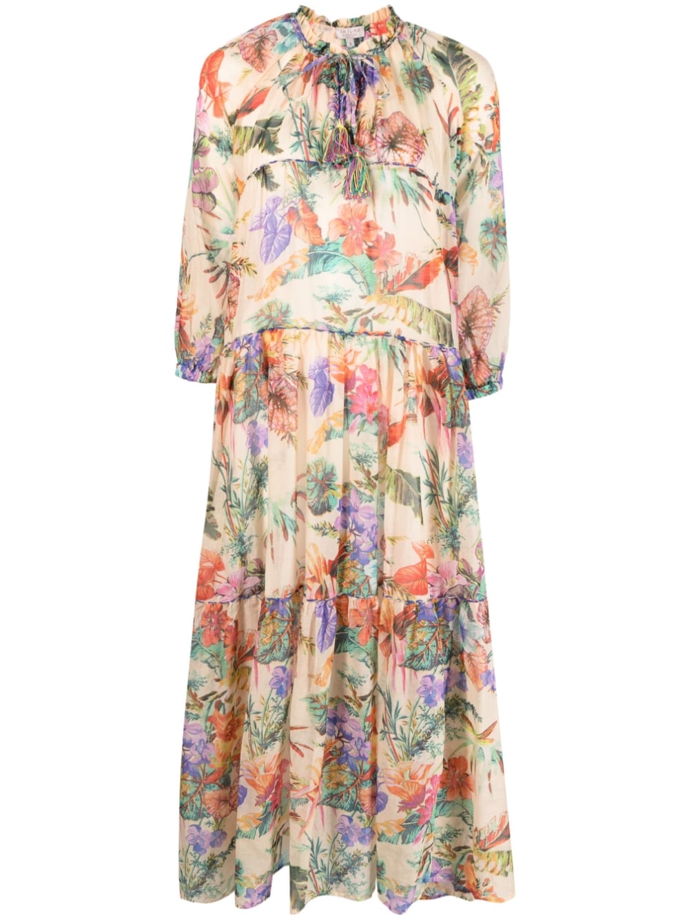 Anjuna ANJUNA- Printed Cotton Blend Silk Maxi Dress