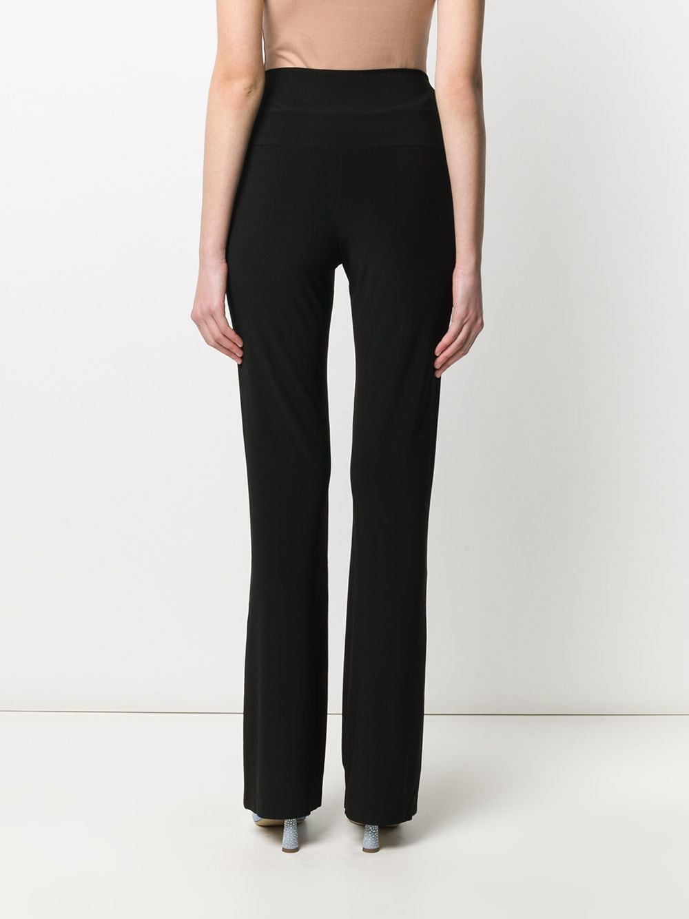 Norma Kamali NORMA KAMALI- High-waisted Straight Leg Trousers