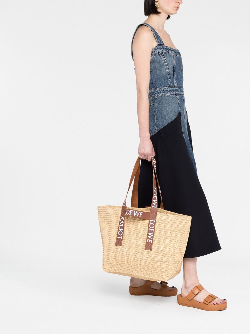 Loewe LOEWE- Fold Shopper Raffia Tote Bag