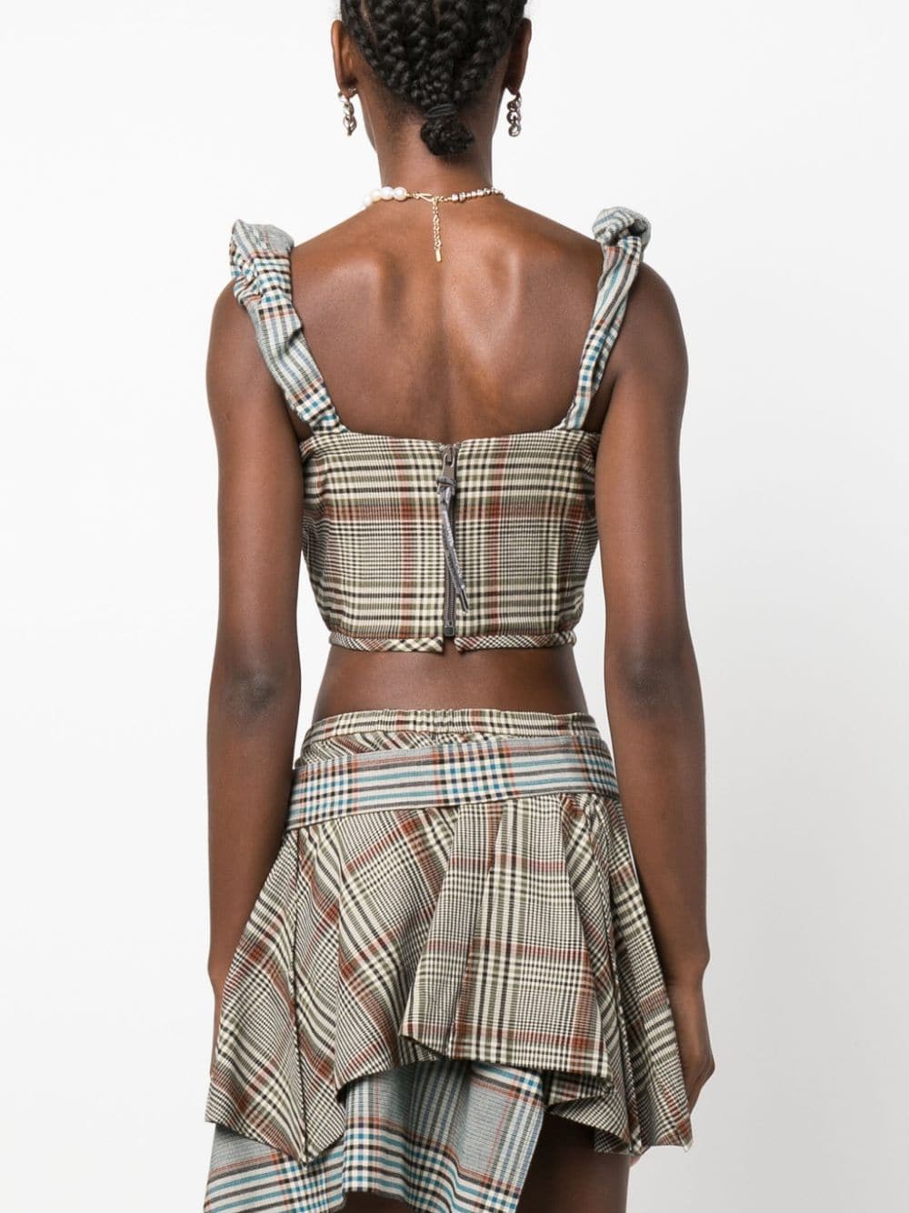 Vivienne Westwood VIVIENNE WESTWOOD- Sweetheart Neckline Checked Corset Top