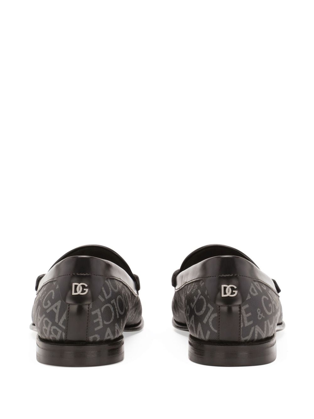 Dolce & Gabbana DOLCE & GABBANA- Allover Logo Leather Loafers