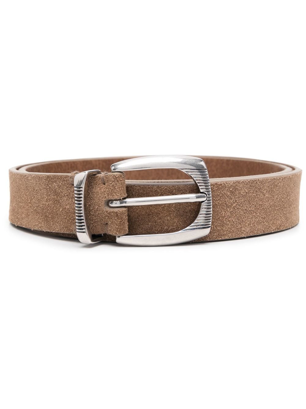 Brunello Cucinelli BRUNELLO CUCINELLI- Leather Belt With Carved Buckle