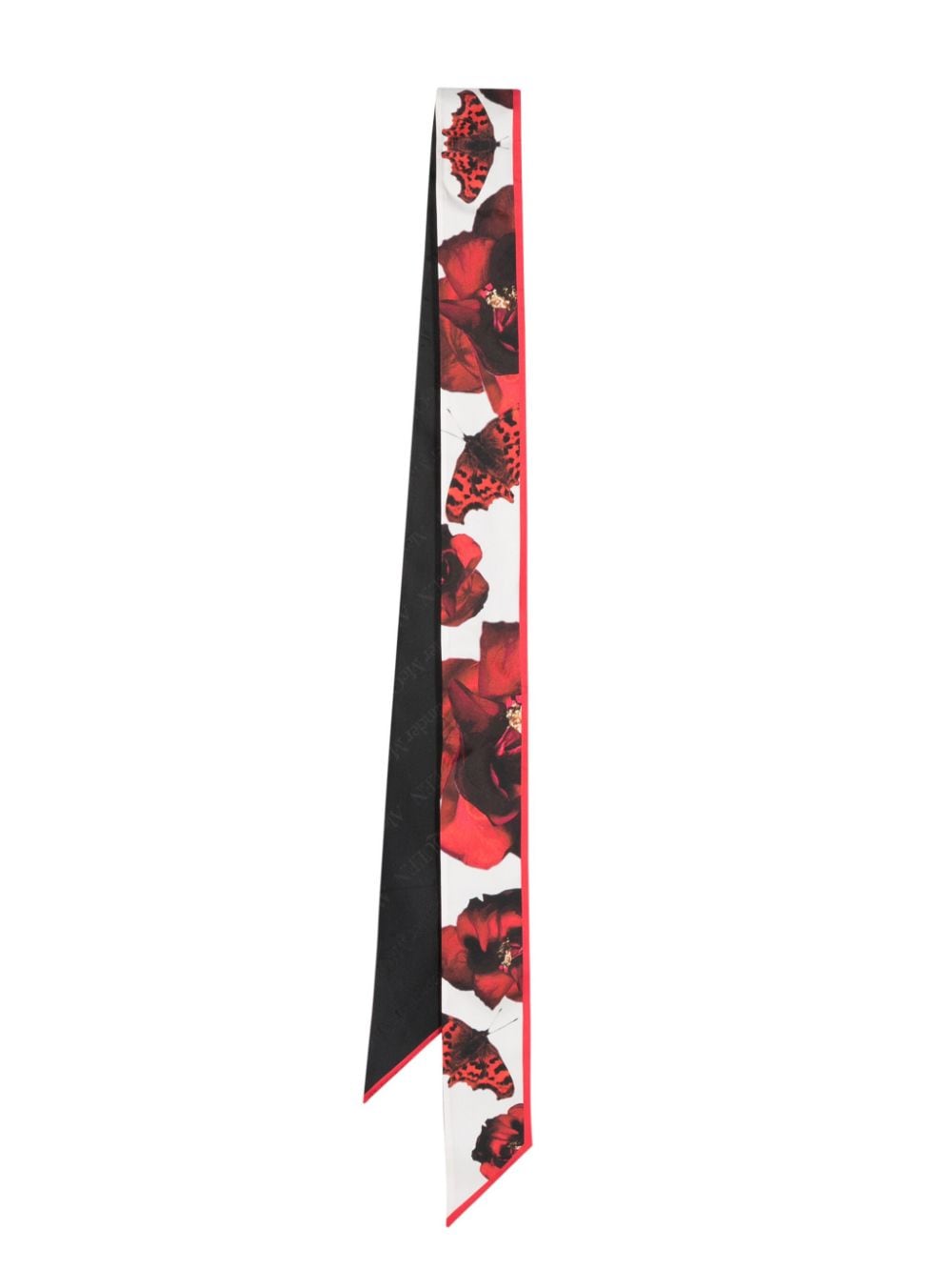 Alexander McQueen ALEXANDER MCQUEEN- Rose Print Silk Scarf