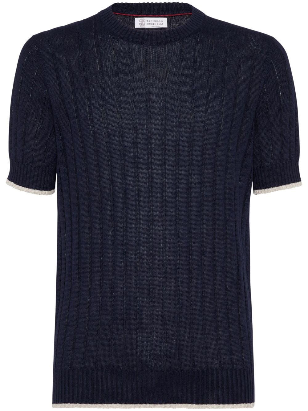 Brunello Cucinelli BRUNELLO CUCINELLI- Linen And Cotton Short Sleeves Sweater