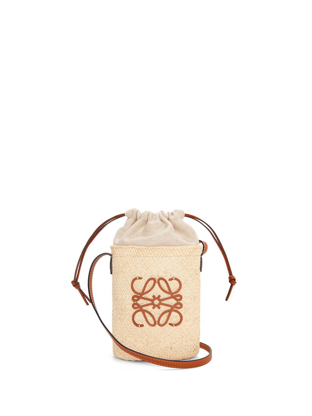 Loewe Paula's Ibiza LOEWE PAULA'S IBIZA- Anagram Raffia And Leather Bucket Bag