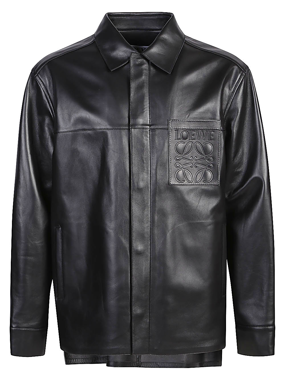 Loewe LOEWE- Anagram Pocket Leather Overshirt