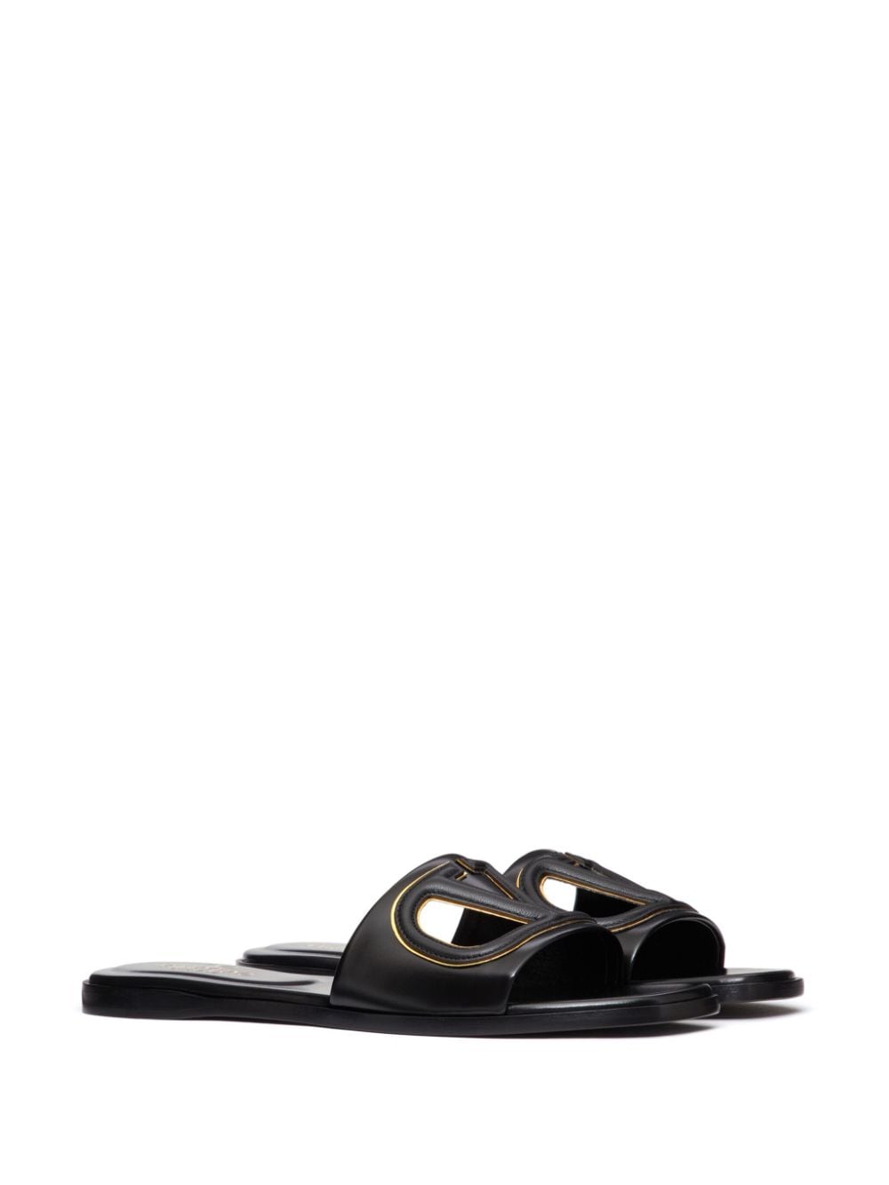 VALENTINO GARAVANI VALENTINO GARAVANI- Vlogo Cut-out Leather Sandals