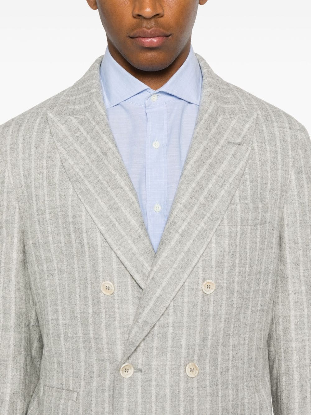 Brunello Cucinelli BRUNELLO CUCINELLI- Wool Pinstriped Men's Suit