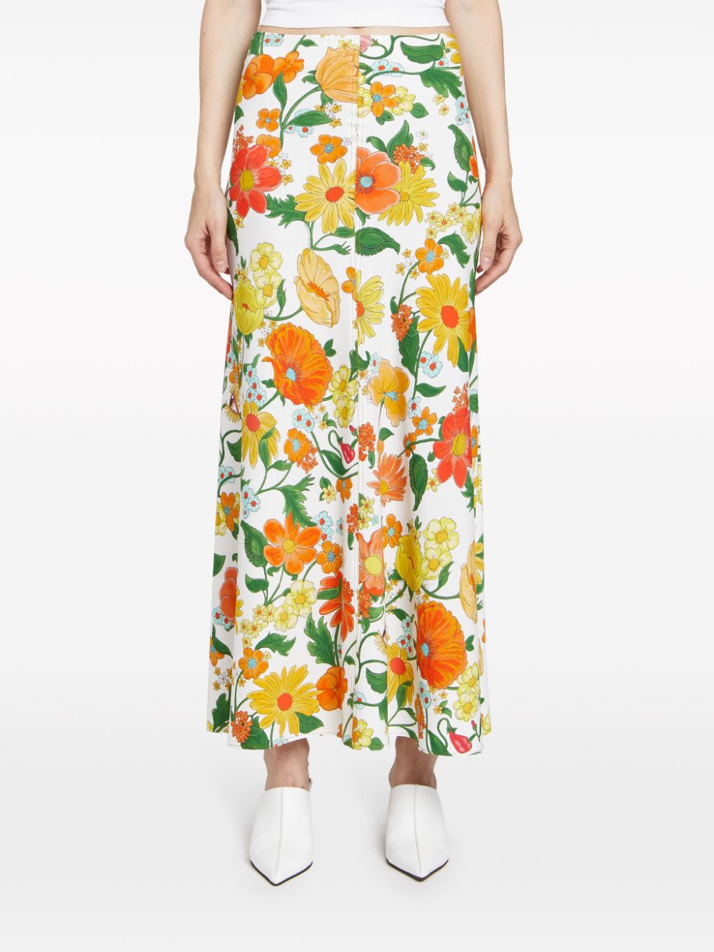 Stella McCartney STELLA MCCARTNEY- Floral Print Midi Skirt