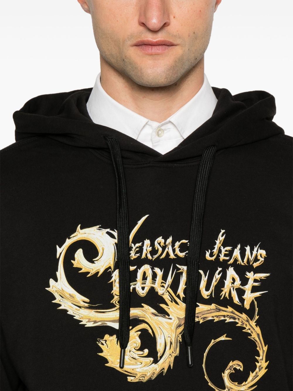 Versace Jeans Couture VERSACE JEANS COUTURE- Hooded Sweatshirt With Print