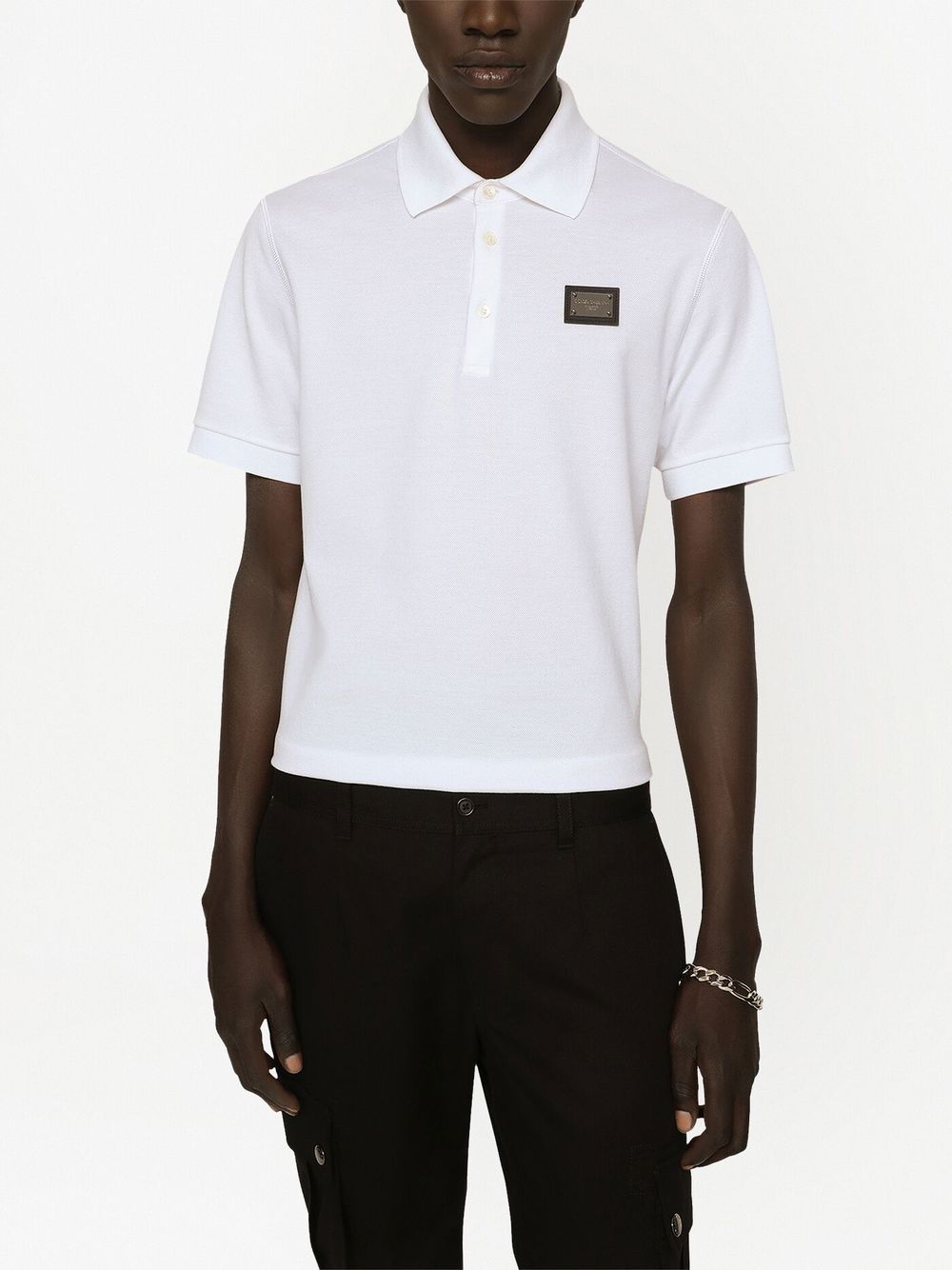 Dolce & Gabbana DOLCE & GABBANA- Logo Cotton Polo Shirt