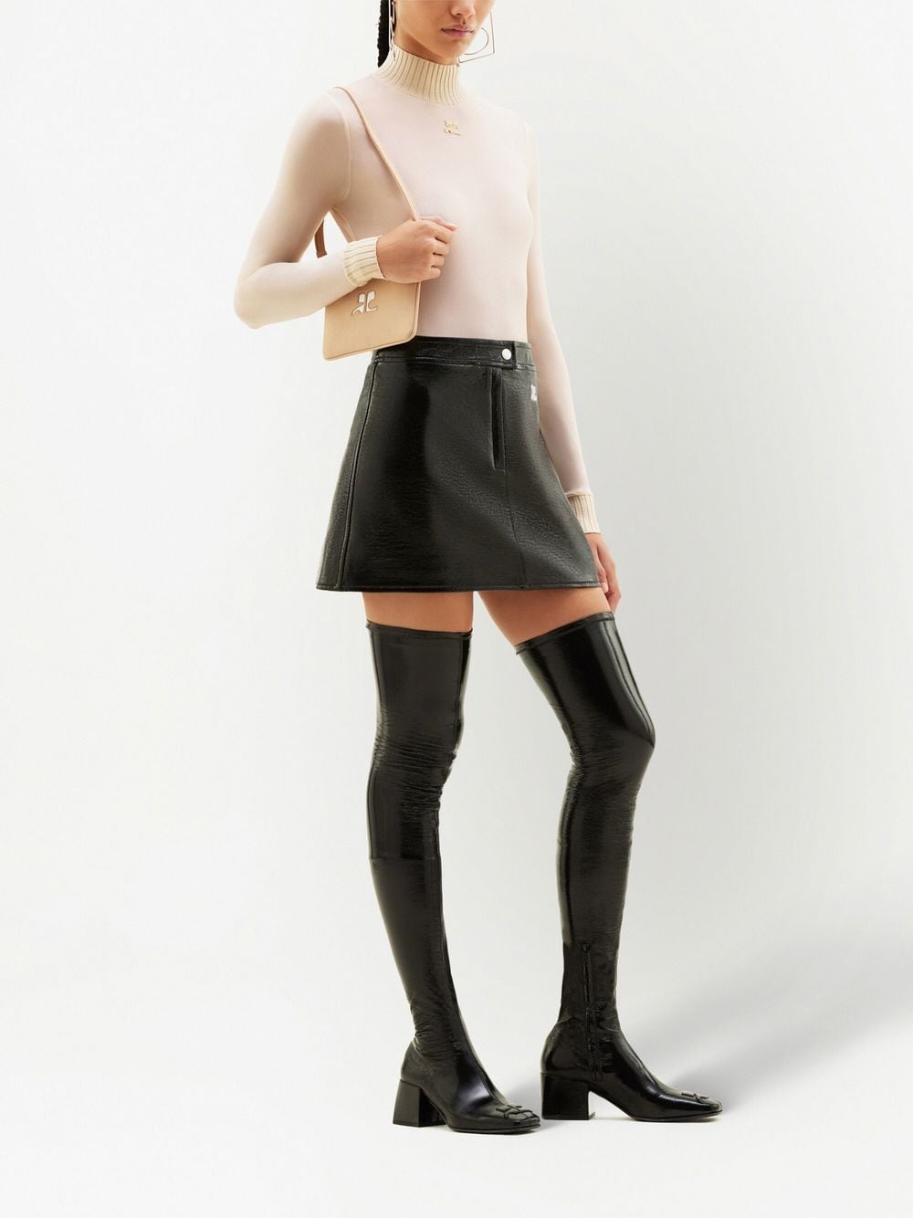 Courrèges COURRÈGES- Iconic Vinyl Mini Skirt