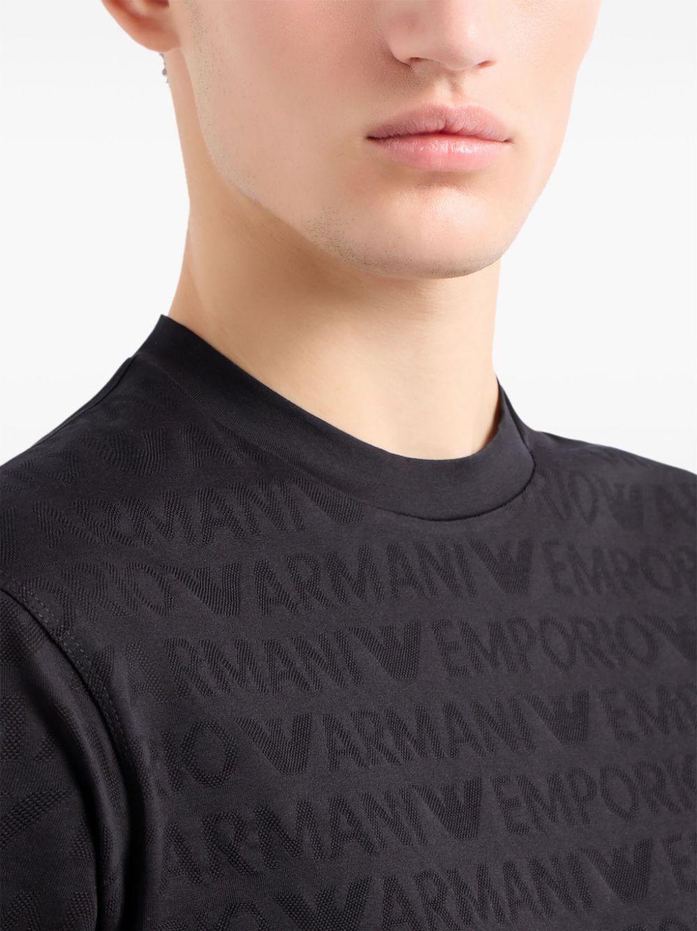 Emporio Armani EMPORIO ARMANI- Allover Logo Cotton T-shirt