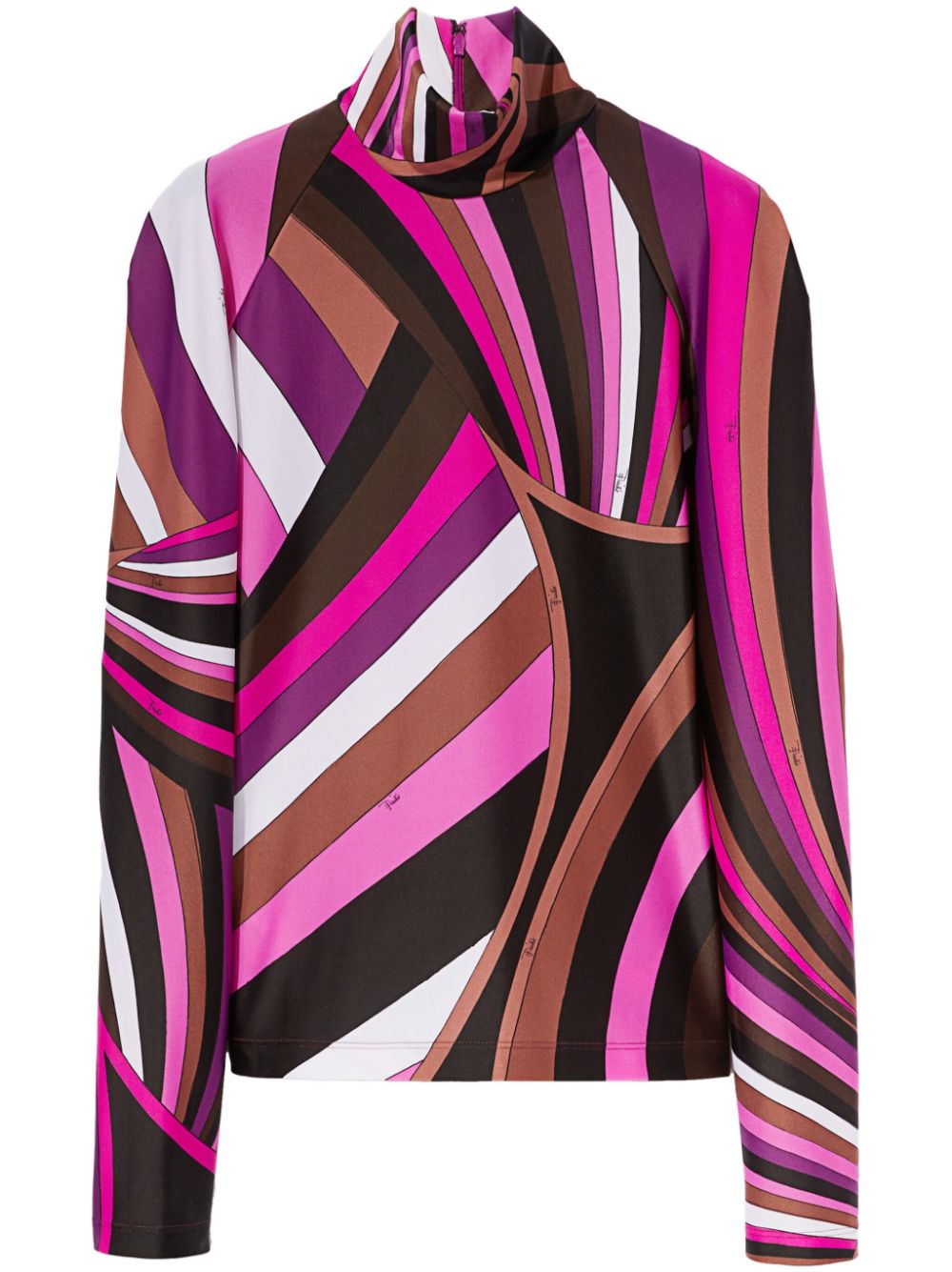 pucci PUCCI- Printed High-neck Top