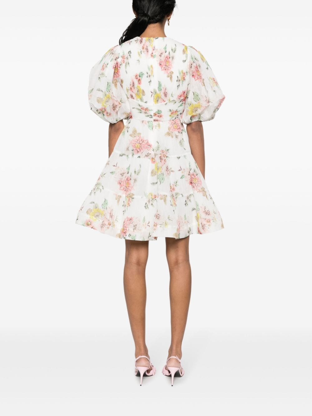 Zimmermann ZIMMERMANN- Floral Print Pleated Mini Dress