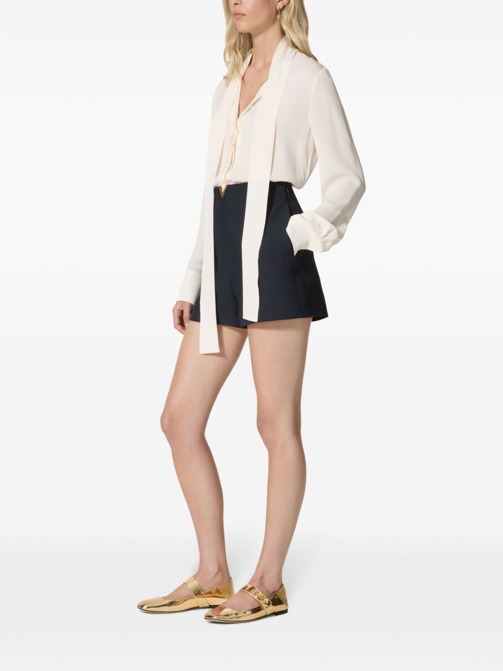 Valentino VALENTINO- Wool And Silk Shorts