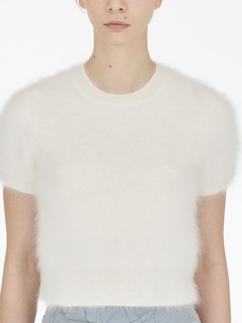 Maison Margiela MAISON MARGIELA- Cropped Cotton T-shirt