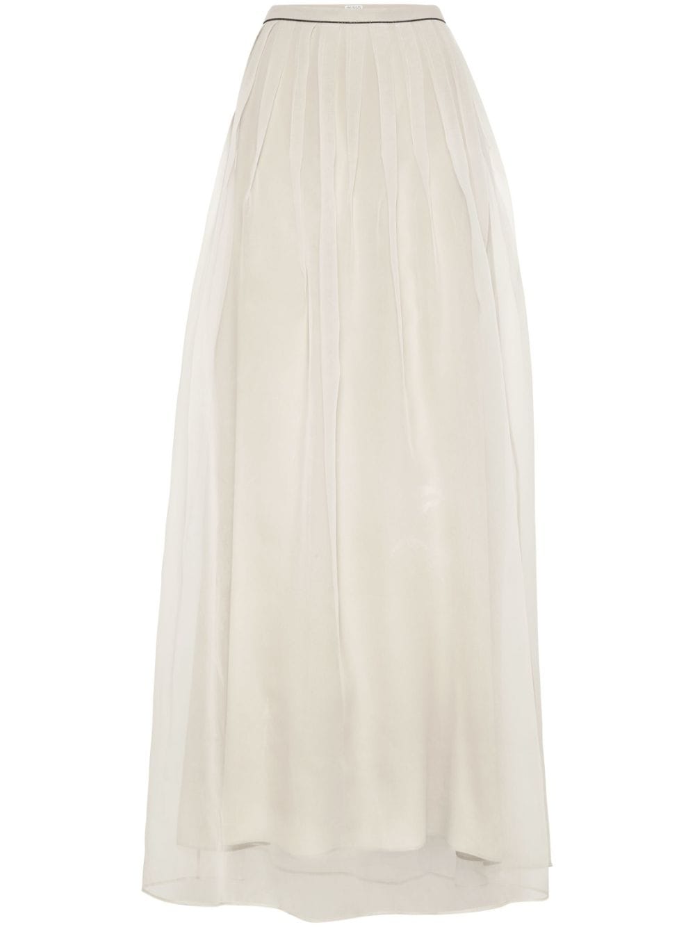 Brunello Cucinelli BRUNELLO CUCINELLI- Silk Maxi Pleated Skirt