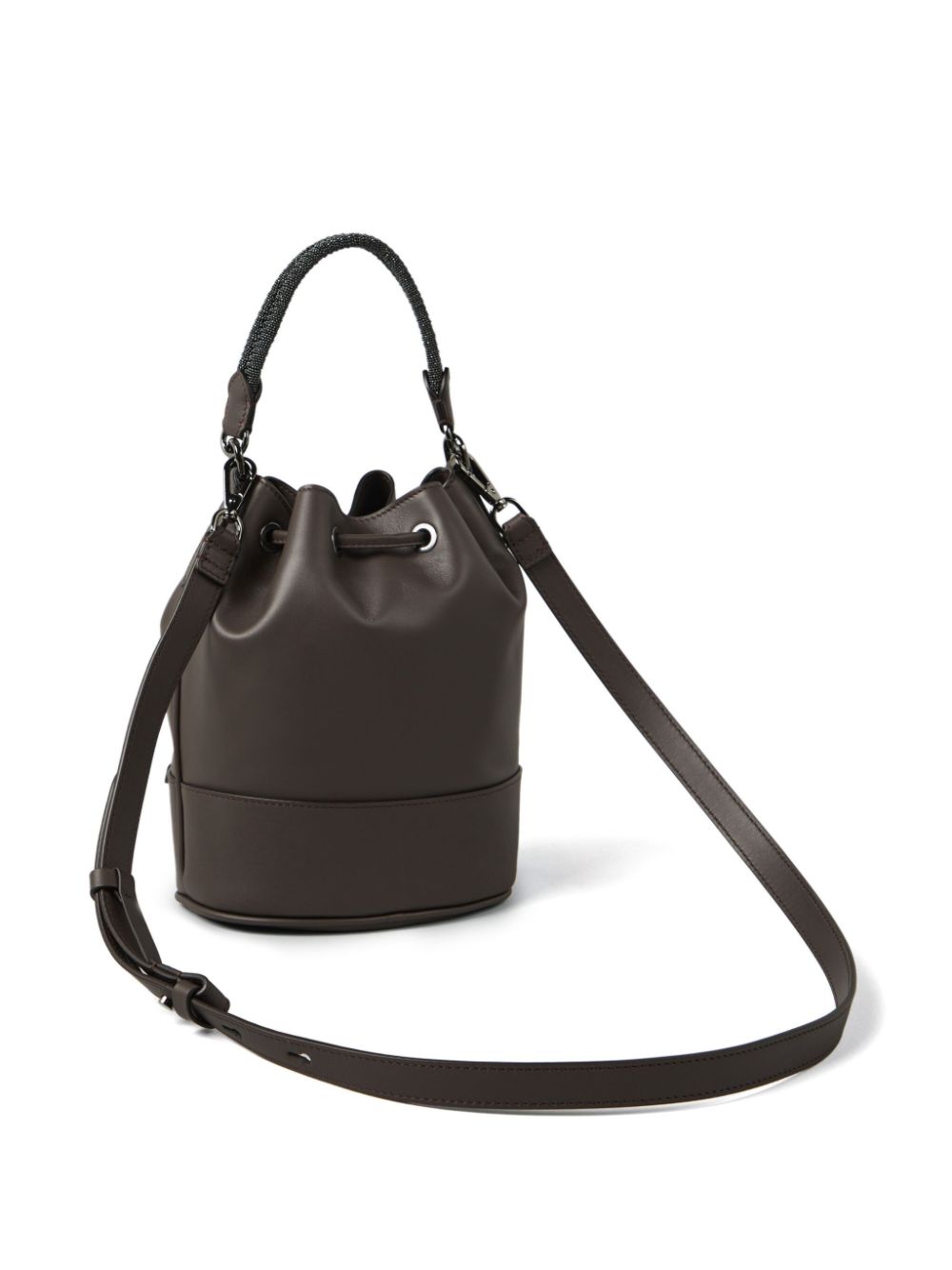 Brunello Cucinelli BRUNELLO CUCINELLI- Leather Bucket Bag