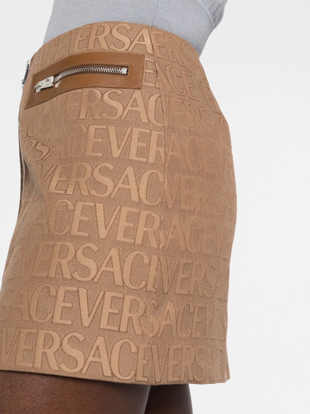 Versace La Vacanza VERSACE LA VACANZA- All Over Logo Canvas Mini Skirt