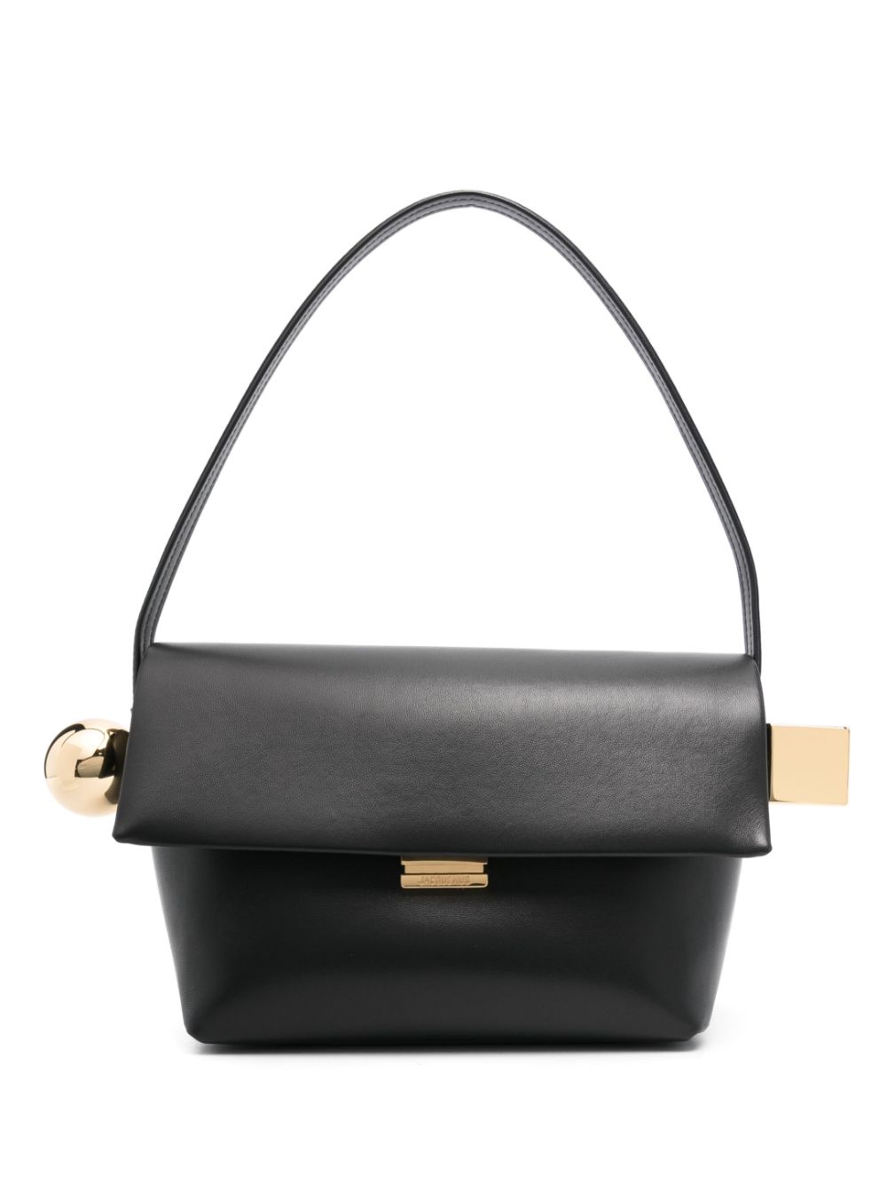 Jacquemus JACQUEMUS- Le Rond Carre Leather Shoulder Bag