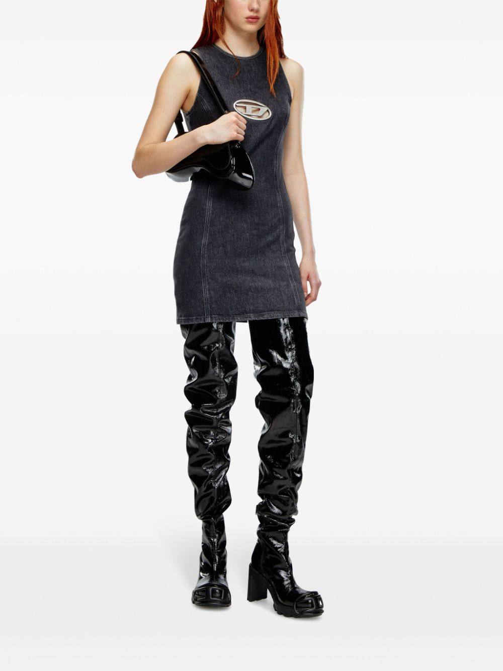 Diesel DIESEL- Cut-out Logo Mini Dress