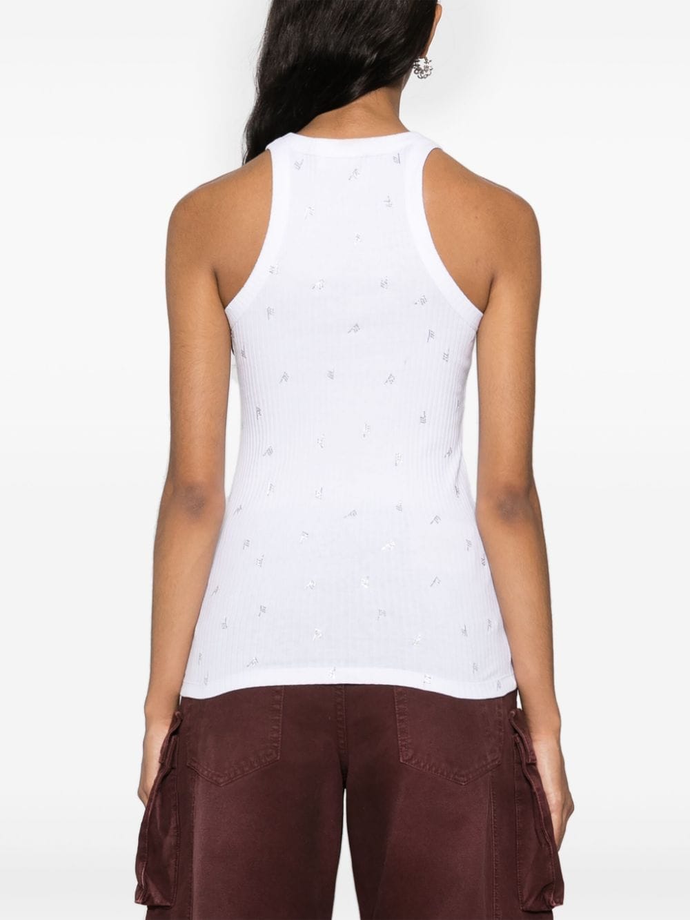 The Attico THE ATTICO- Allover Logo Cotton Tank Top