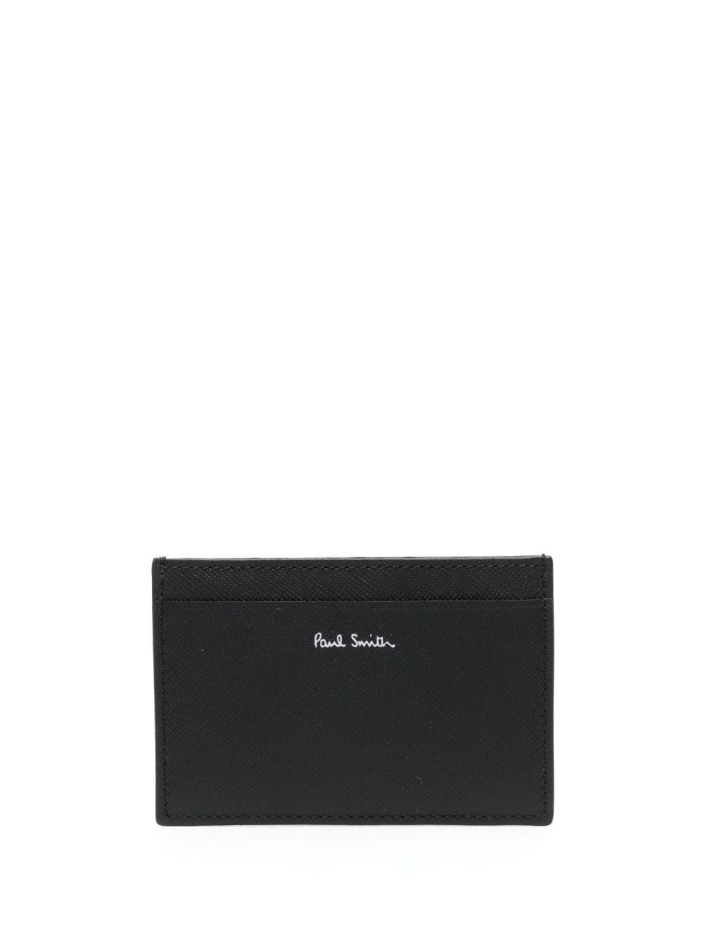 Paul Smith PAUL SMITH- Logo Leather Credit Card Case