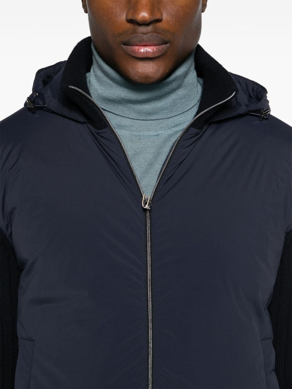 Herno HERNO- Knitted Panels Down Jacket