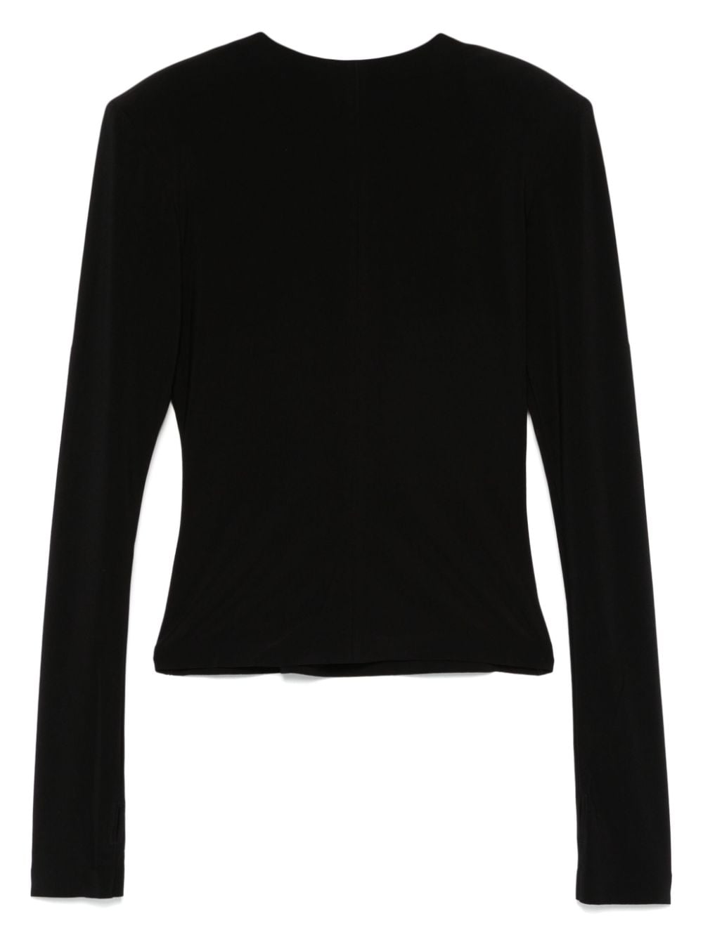 Norma Kamali NORMA KAMALI- Padded Shoulder Crewneck Top