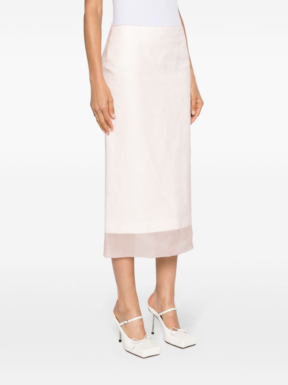 Sportmax SPORTMAX- Silk Midi Skirt