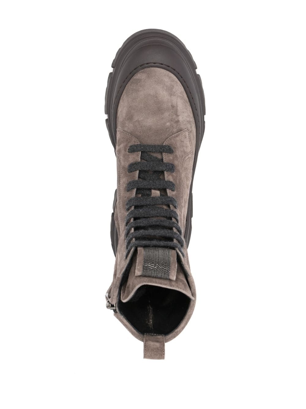 Brunello Cucinelli BRUNELLO CUCINELLI- Leather Lace-up Ankle Boots