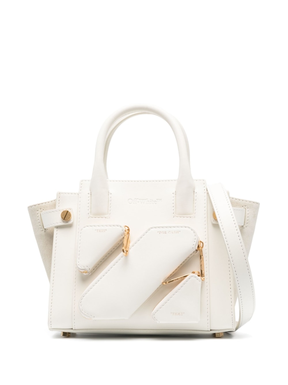 OFF-WHITE OFF-WHITE- Leather Shopping Bag