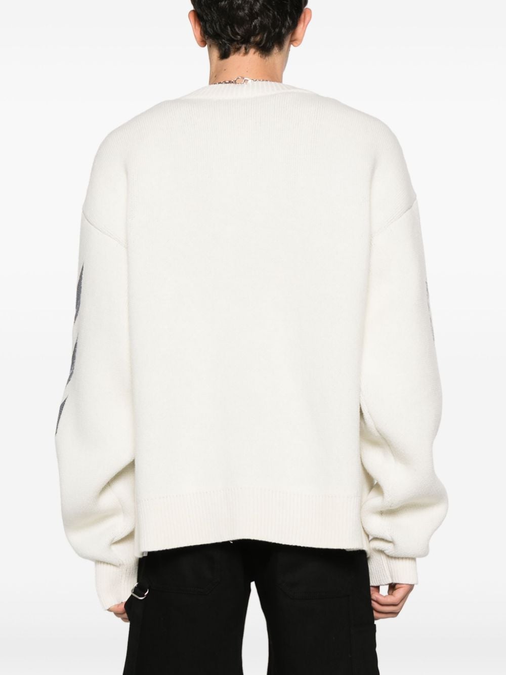 OFF-WHITE OFF-WHITE- Wool Varsity Cardigan