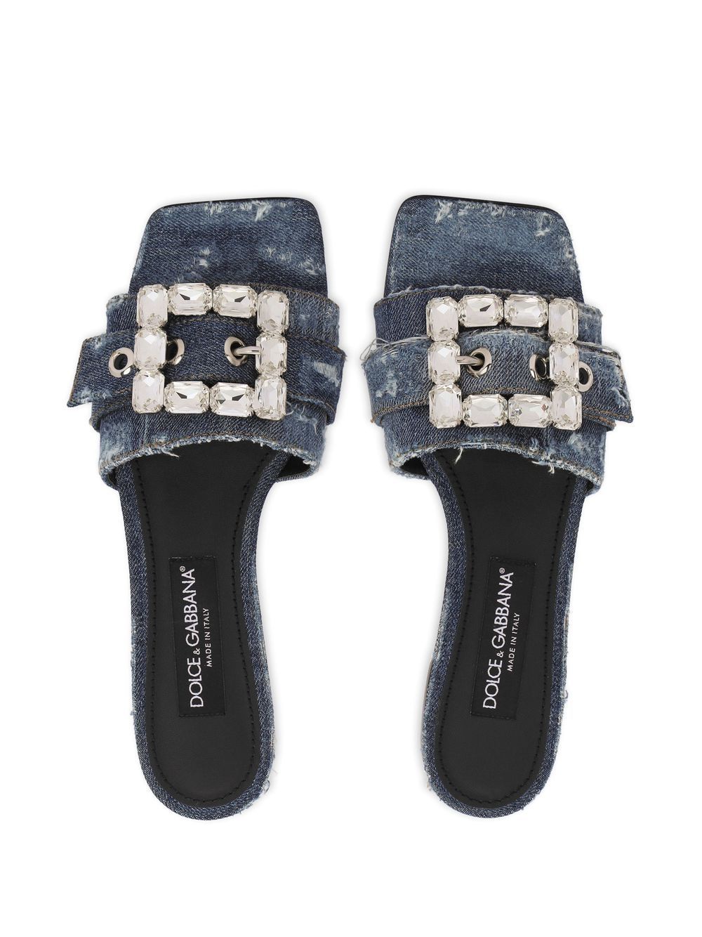 Dolce & Gabbana DOLCE & GABBANA- Denim Patchwork Slides