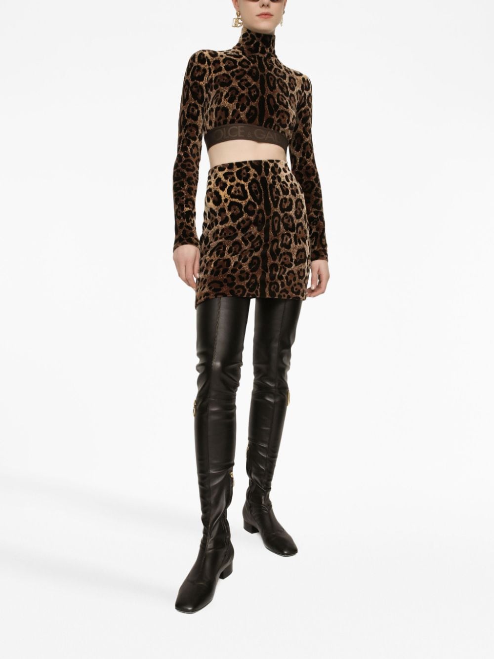 Dolce & Gabbana DOLCE & GABBANA- Leopard Print Chenille Top