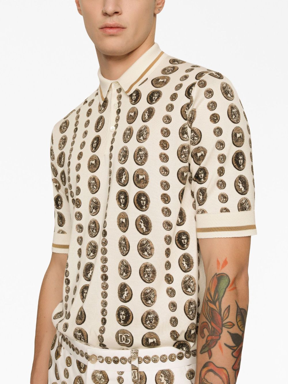 Dolce & Gabbana DOLCE & GABBANA- Silk Polo Shirt