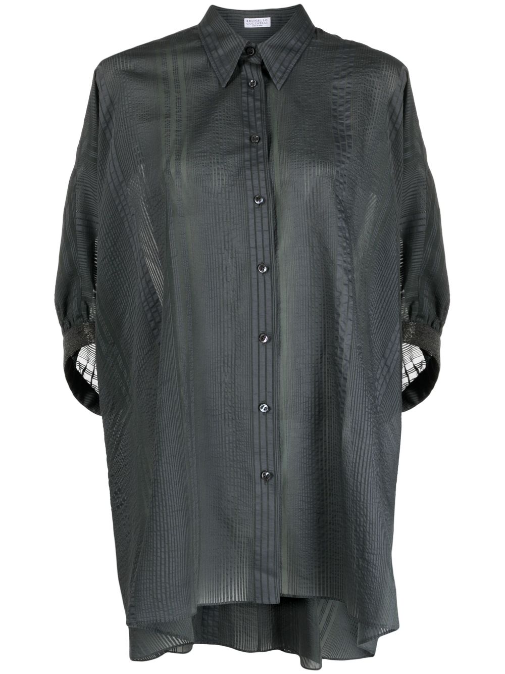 Brunello Cucinelli BRUNELLO CUCINELLI- Silk And Cotton Blend Shirt