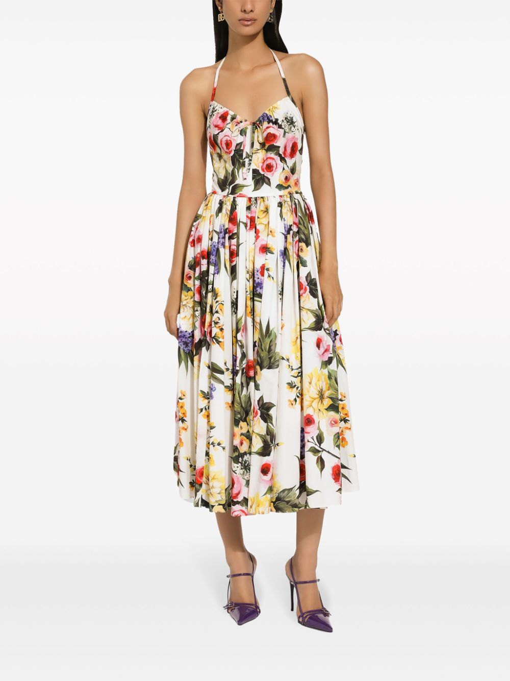 Dolce & Gabbana DOLCE & GABBANA- Printed Cotton Midi Dress