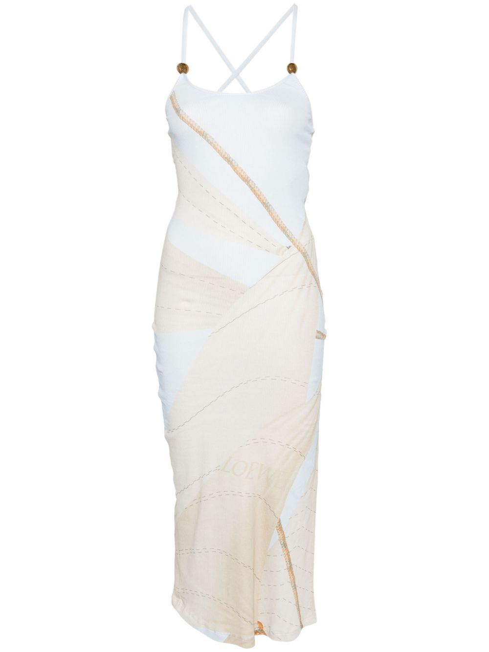 Loewe Paula's Ibiza LOEWE PAULA'S IBIZA- Cotton Blend Strappy Midi Dress